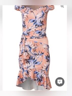 VENUS Floral Off-the-Shoulder Ruffle Dress – Like New 🧡✨✨